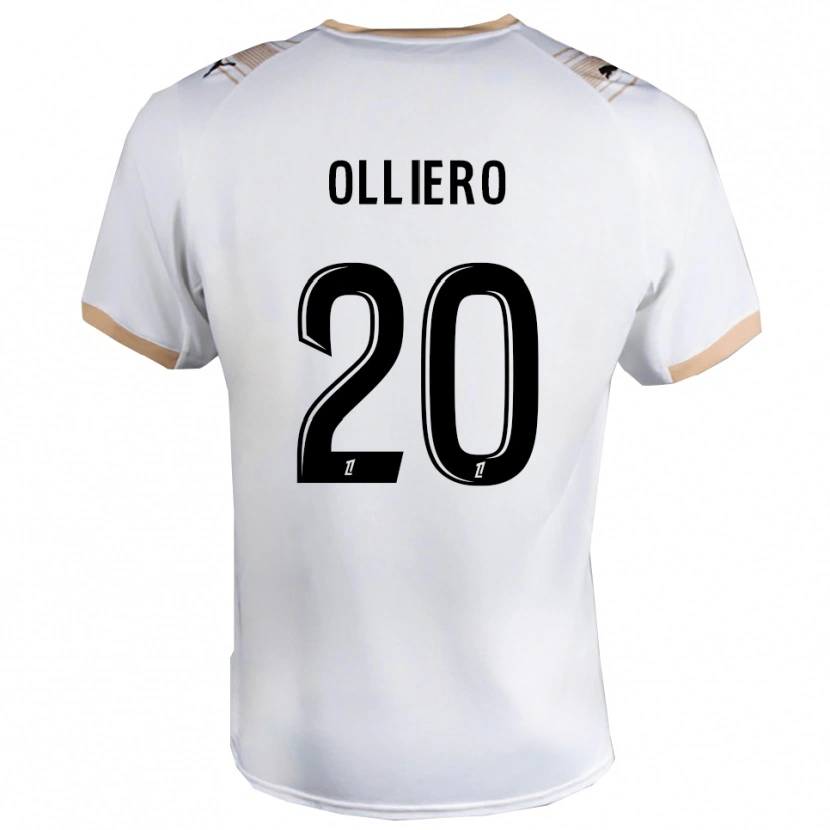 Danxen Kid Alexandre Olliero #20 White Black Away Jersey 2025/26 T-Shirt