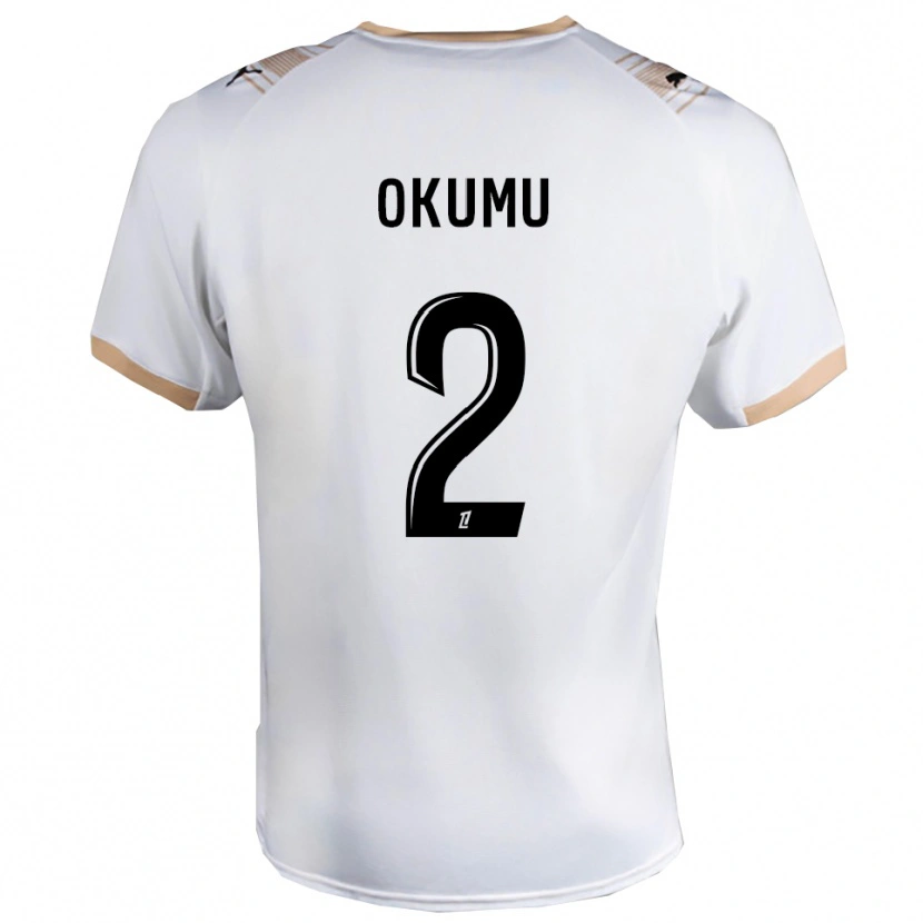 Danxen Kid Joseph Okumu #2 White Black Away Jersey 2025/26 T-Shirt
