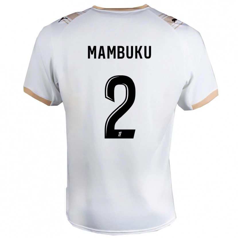 Danxen Kid Jean Mambuku #2 White Black Away Jersey 2025/26 T-Shirt