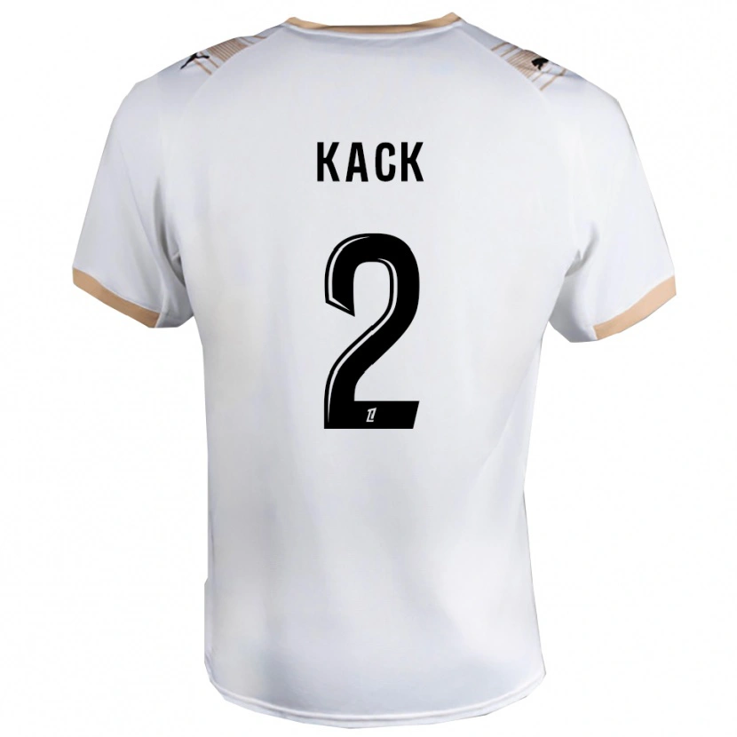 Danxen Kid Mathilde Kack #2 White Black Away Jersey 2025/26 T-Shirt