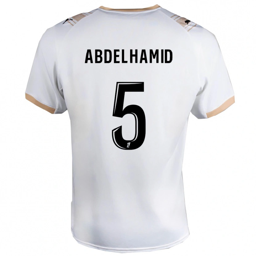 Danxen Kid Yunis Abdelhamid #5 White Black Away Jersey 2025/26 T-Shirt