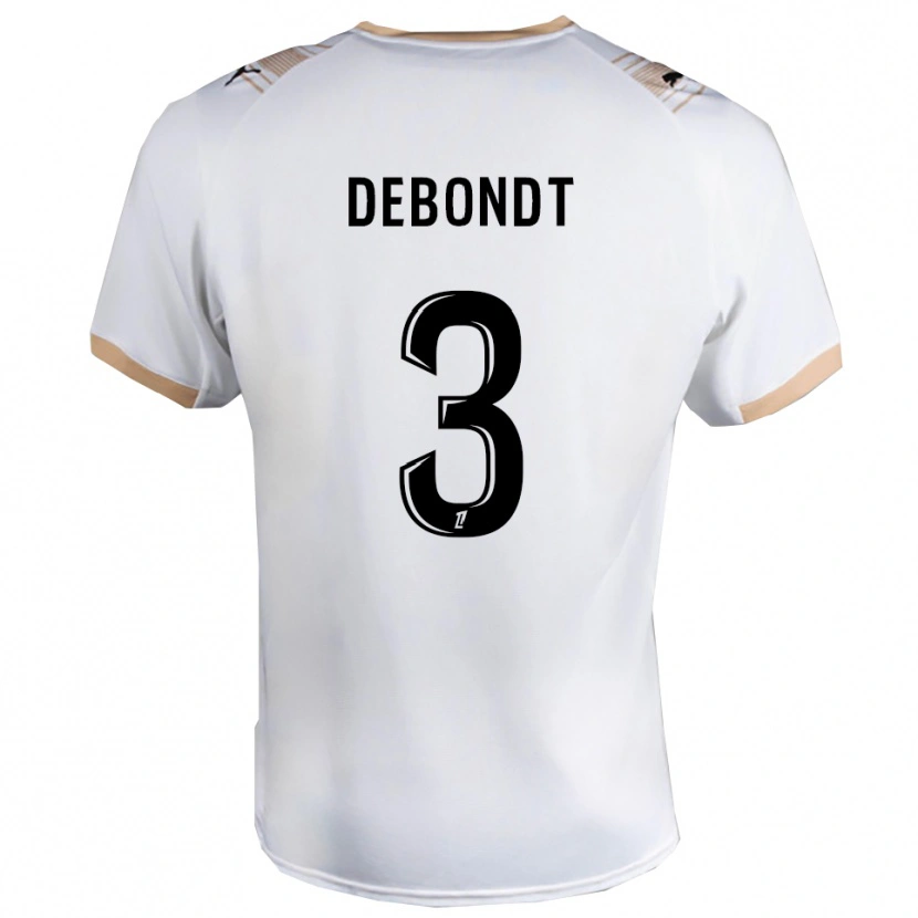 Danxen Kid Maël Debondt #3 White Black Away Jersey 2025/26 T-Shirt