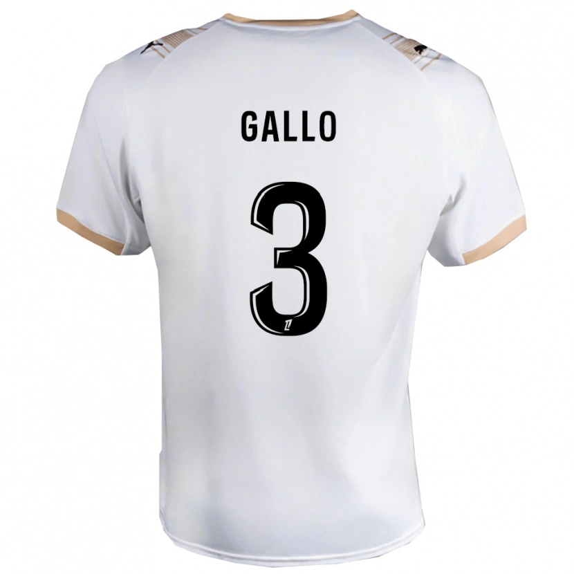 Danxen Kid Noan Gallo #3 White Black Away Jersey 2025/26 T-Shirt