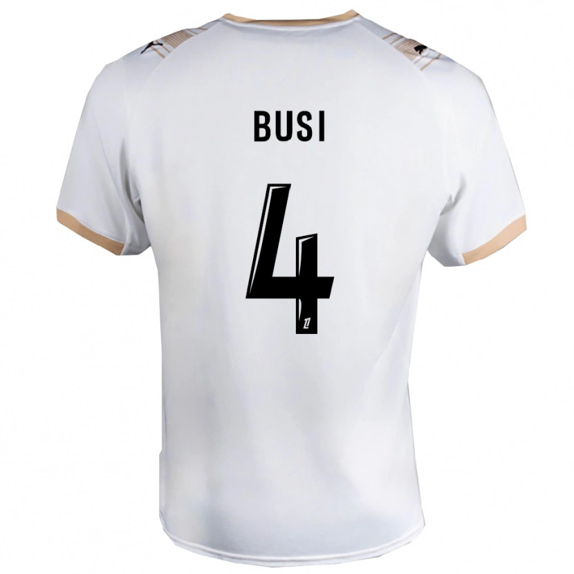 Danxen Kid Maxime Busi #4 White Black Away Jersey 2025/26 T-Shirt