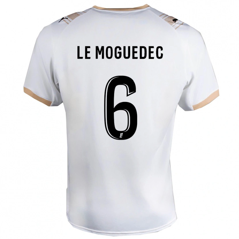 Danxen Kid Anaële Le Moguédec #6 White Black Away Jersey 2025/26 T-Shirt