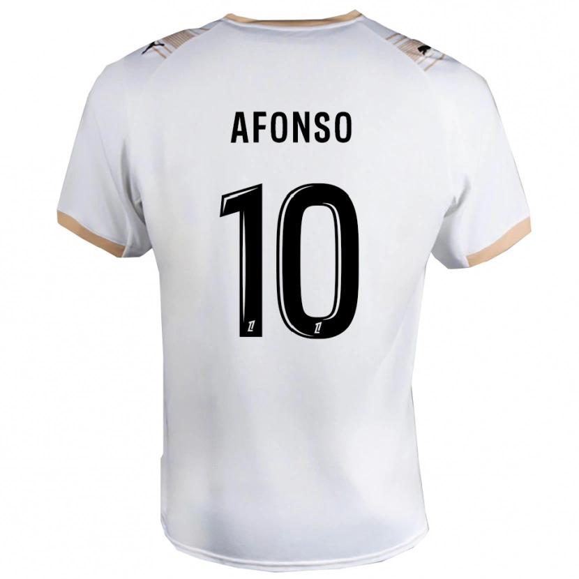 Danxen Kid Flavio Afonso #10 White Black Away Jersey 2025/26 T-Shirt