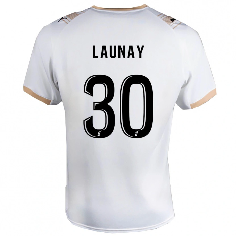 Danxen Kid Elisa Launay #30 White Black Away Jersey 2025/26 T-Shirt