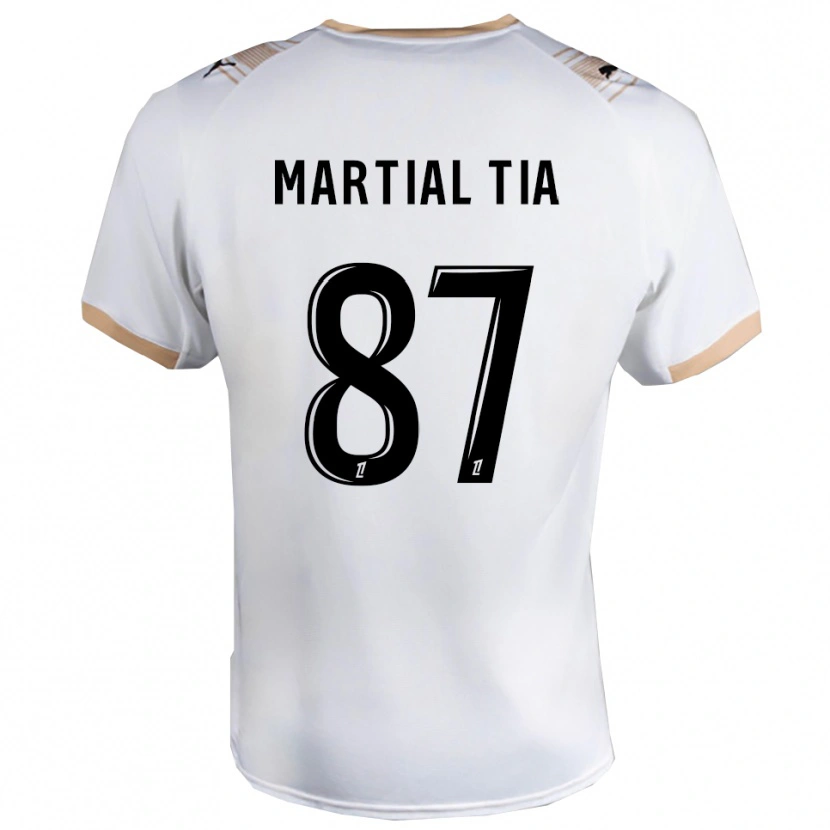 Danxen Kid Ange Martial Tia #87 White Black Away Jersey 2025/26 T-Shirt