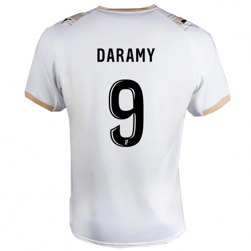 Danxen Kid Mohamed Daramy #9 White Black Away Jersey 2025/26 T-Shirt