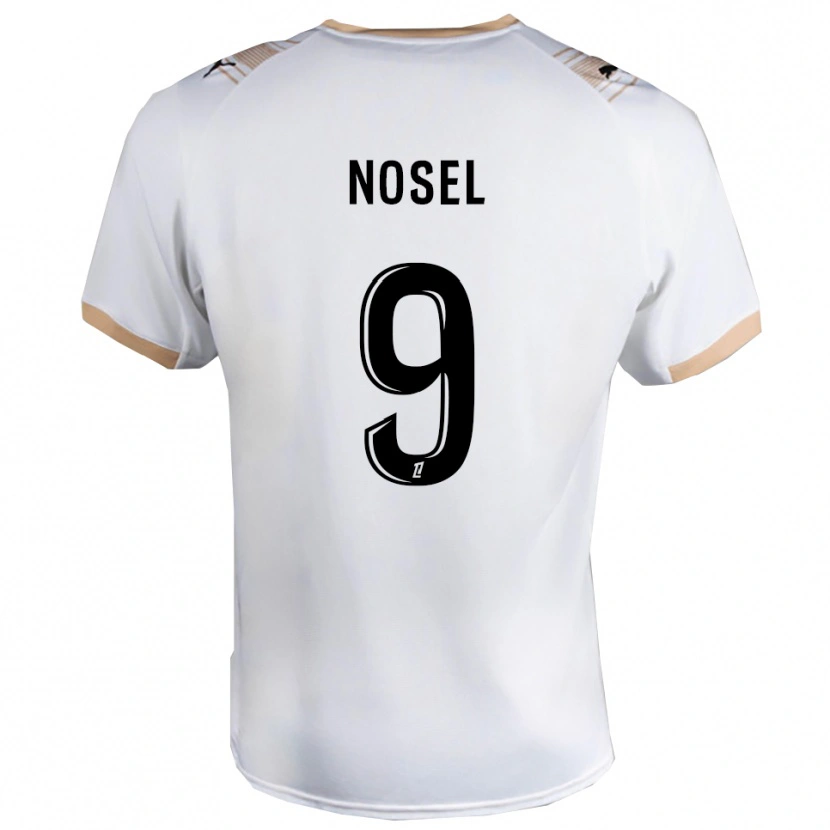 Danxen Kid Adam Nosel #9 White Black Away Jersey 2025/26 T-Shirt