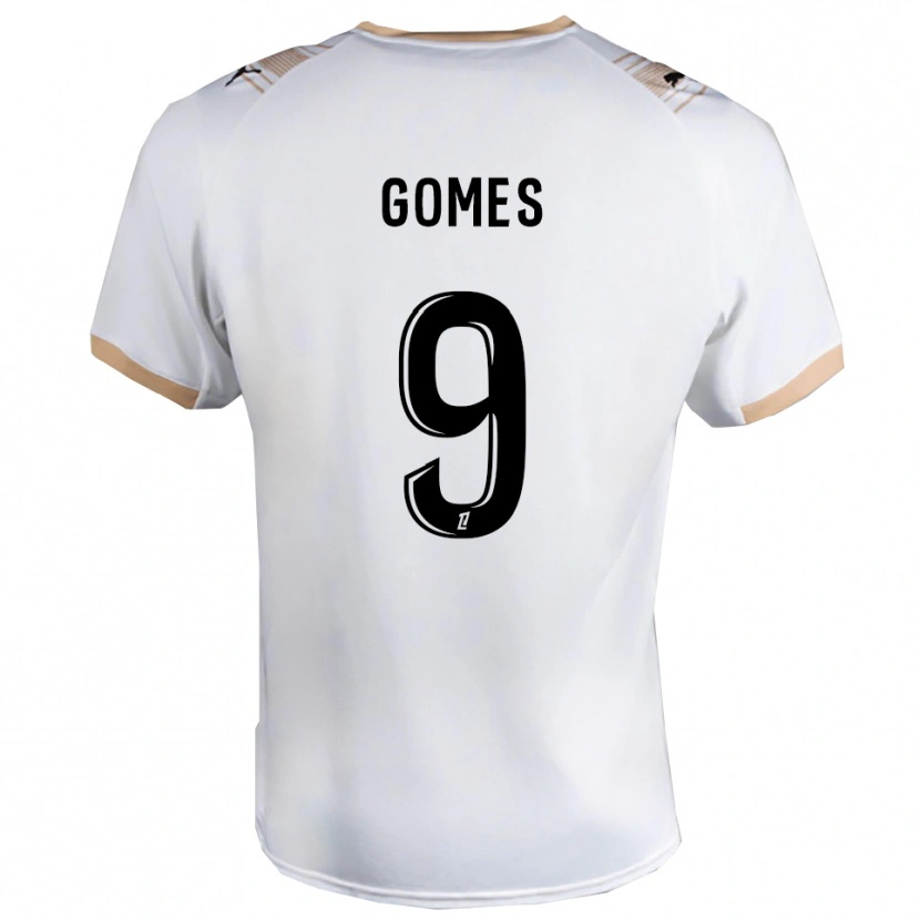 Danxen Kid Mélissa Gomes #9 White Black Away Jersey 2025/26 T-Shirt