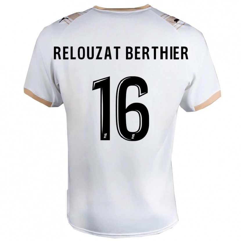 Danxen Kid Maxime Relouzat Berthier #16 White Black Away Jersey 2025/26 T-Shirt