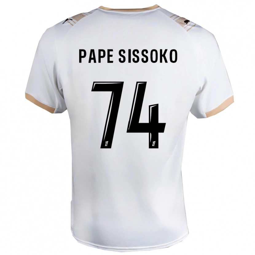 Danxen Kid Niama Pape Sissoko #74 White Black Away Jersey 2025/26 T-Shirt