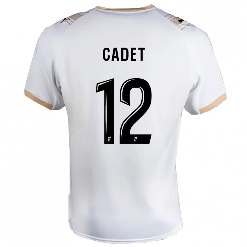 Danxen Kid Charlélie Cadet #12 White Black Away Jersey 2025/26 T-Shirt