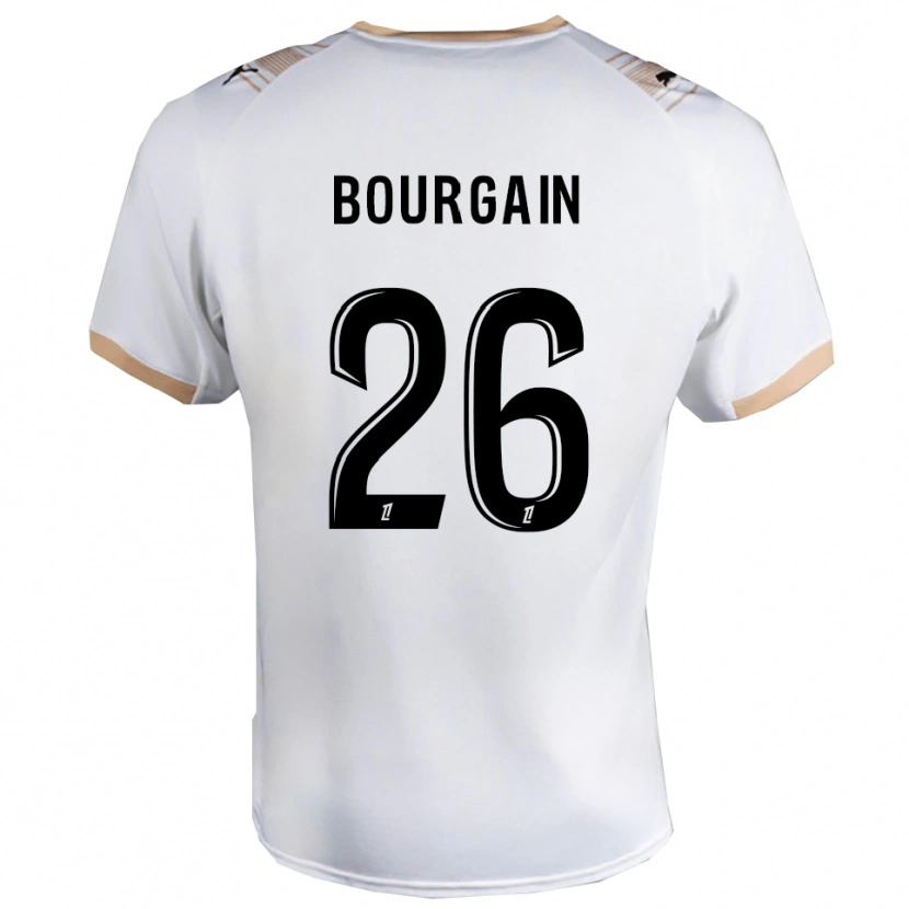 Danxen Kid Léa Bourgain #26 White Black Away Jersey 2025/26 T-Shirt