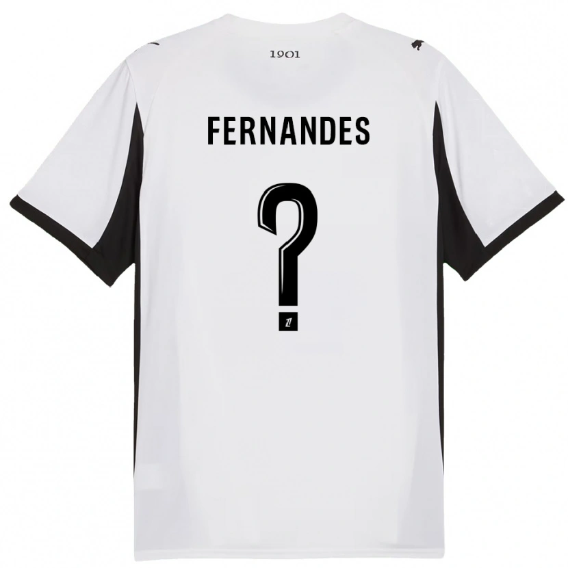 Danxen Kid Alexis Fernandes #0 White Black Away Jersey 2025/26 T-Shirt