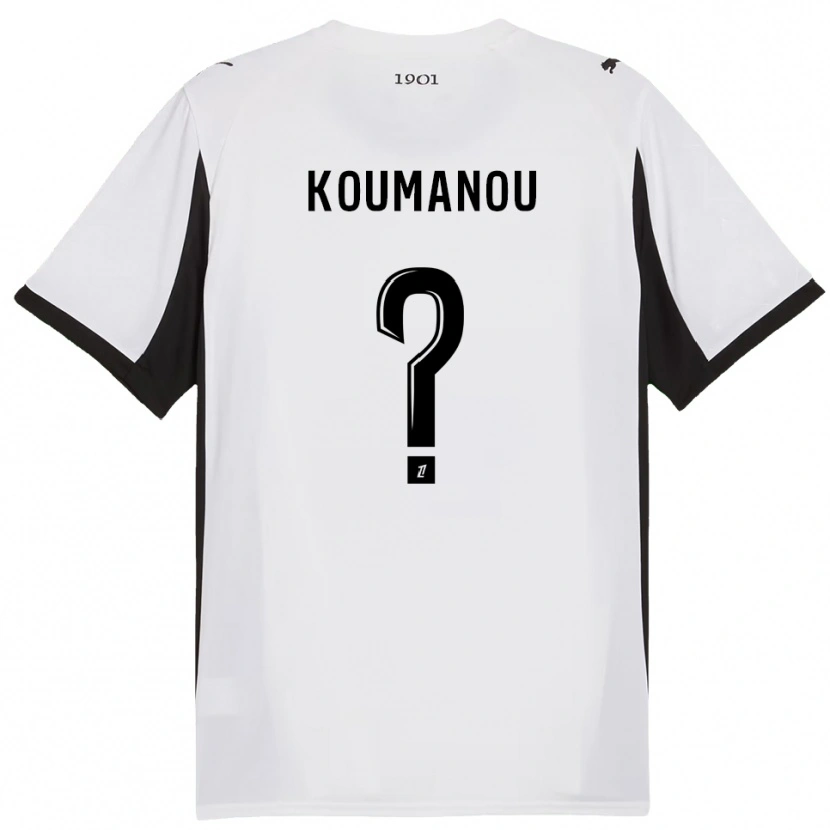 Danxen Kid Noa Koumanou #0 White Black Away Jersey 2025/26 T-Shirt