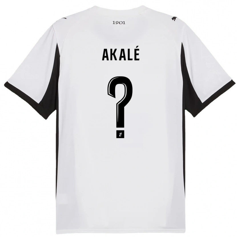 Danxen Kid Joakim Akalé #0 White Black Away Jersey 2025/26 T-Shirt