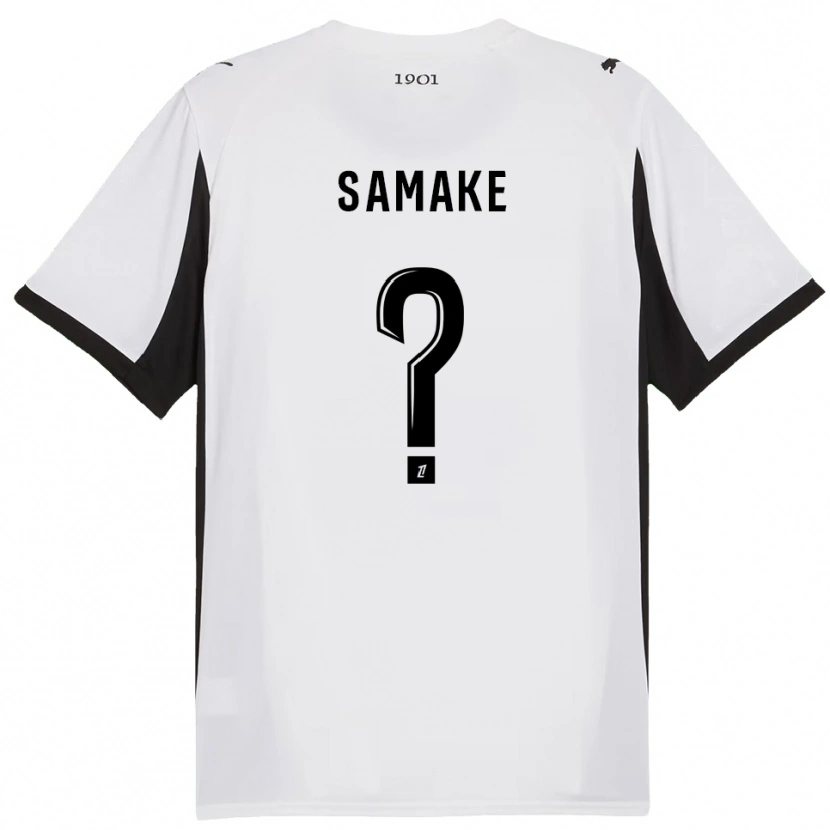 Danxen Kid Wilson Samaké #0 White Black Away Jersey 2025/26 T-Shirt