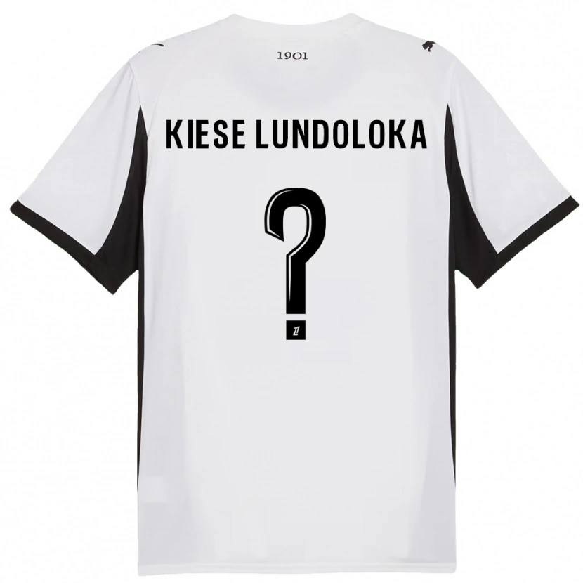 Danxen Kid Jeanslor Kiese Lundoloka #0 White Black Away Jersey 2025/26 T-Shirt