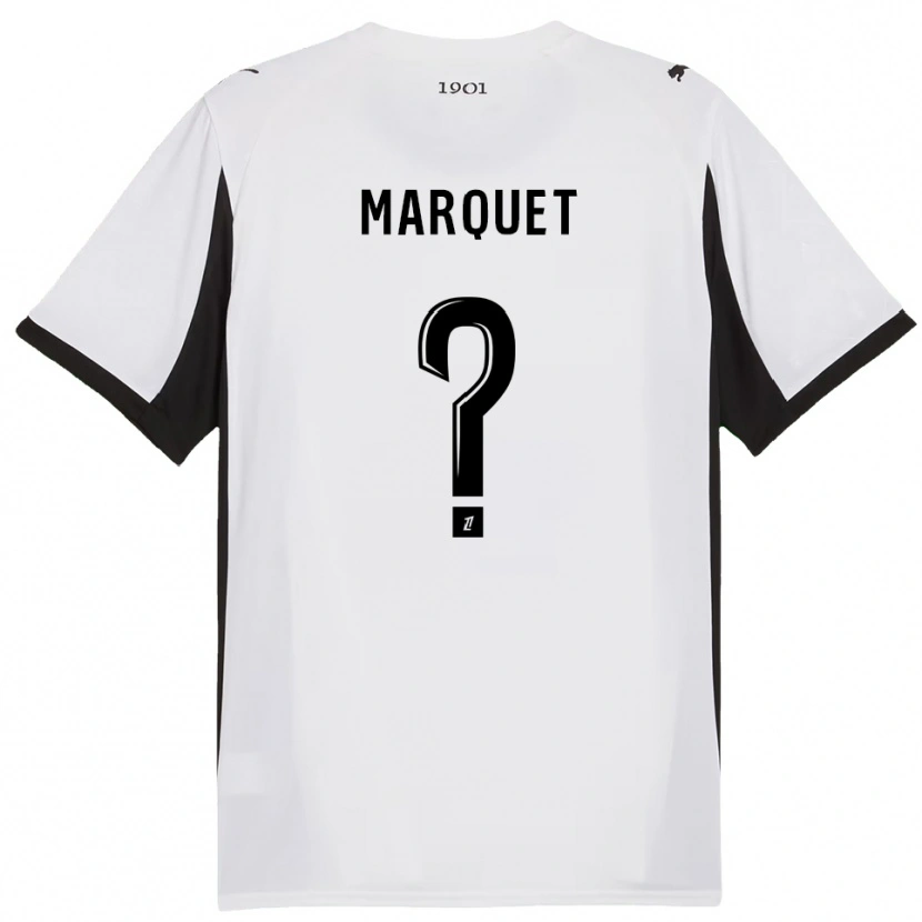 Danxen Kid Pacôme Marquet #0 White Black Away Jersey 2025/26 T-Shirt