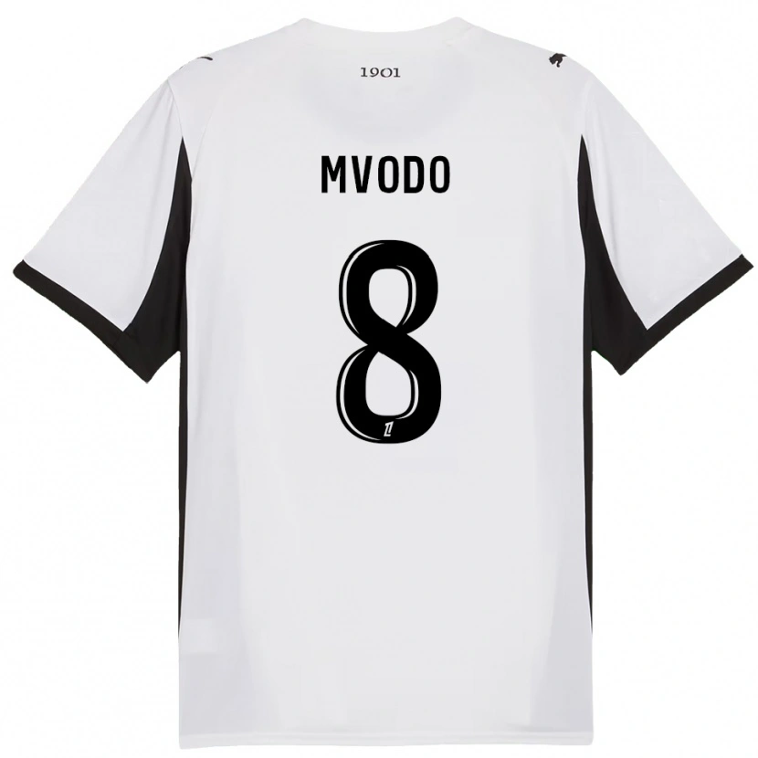 Danxen Kid Steeve Mvodo Mvodo #8 White Black Away Jersey 2025/26 T-Shirt