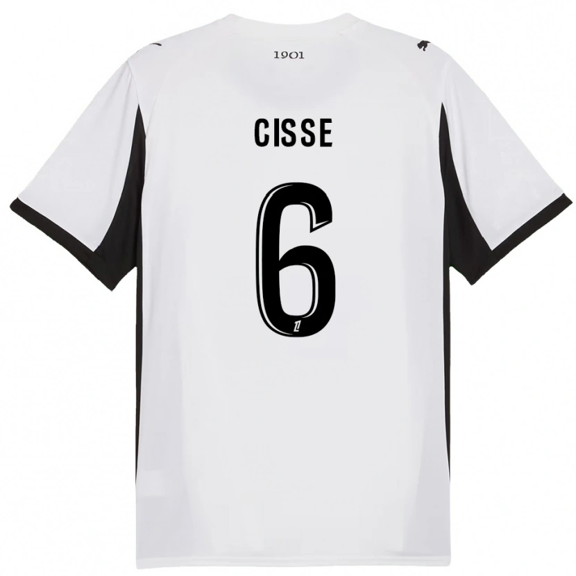 Danxen Kid Djaoui Cissé #6 White Black Away Jersey 2025/26 T-Shirt