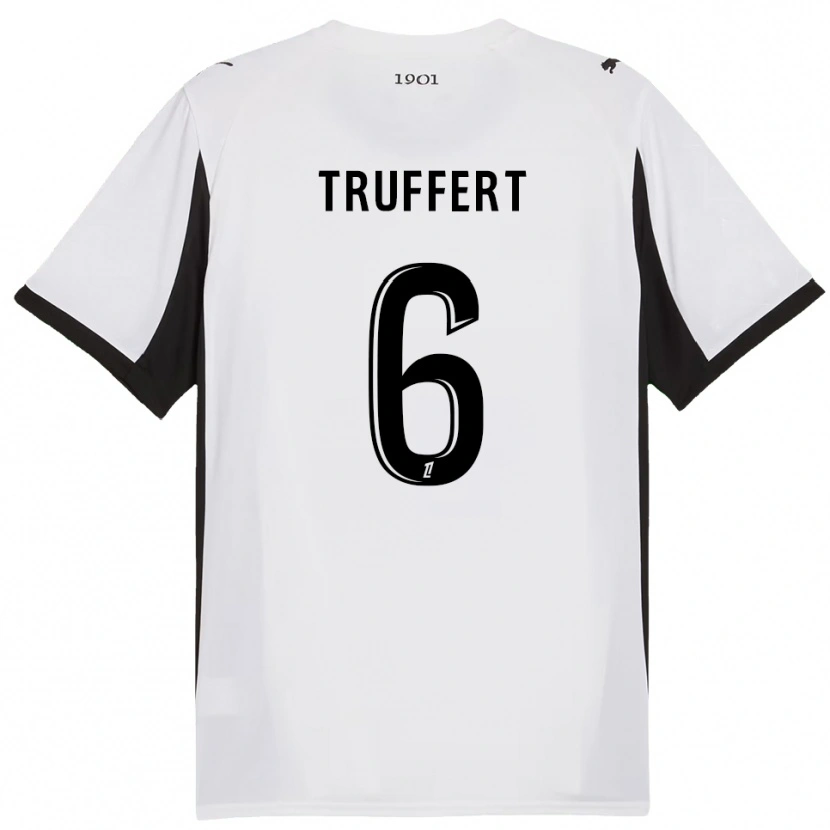 Danxen Kid Florian Truffert #6 White Black Away Jersey 2025/26 T-Shirt