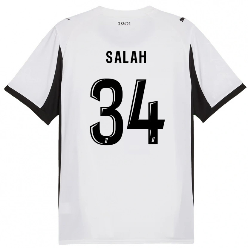 Danxen Kid Ibrahim Salah #34 White Black Away Jersey 2025/26 T-Shirt