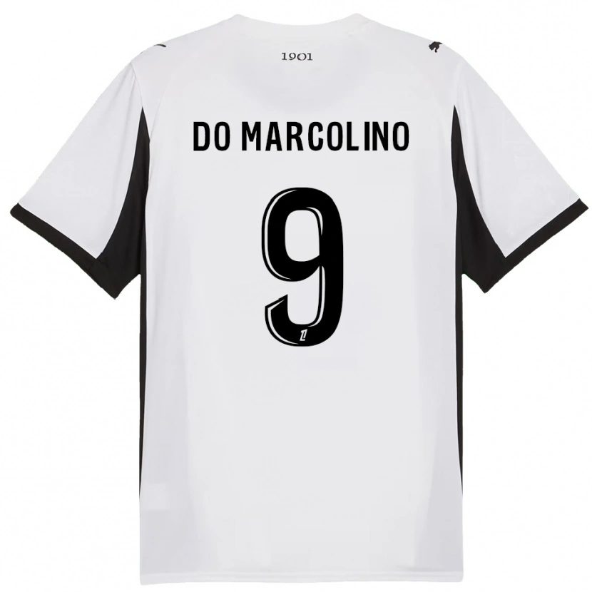 Danxen Kid Alan Do Marcolino #9 White Black Away Jersey 2025/26 T-Shirt