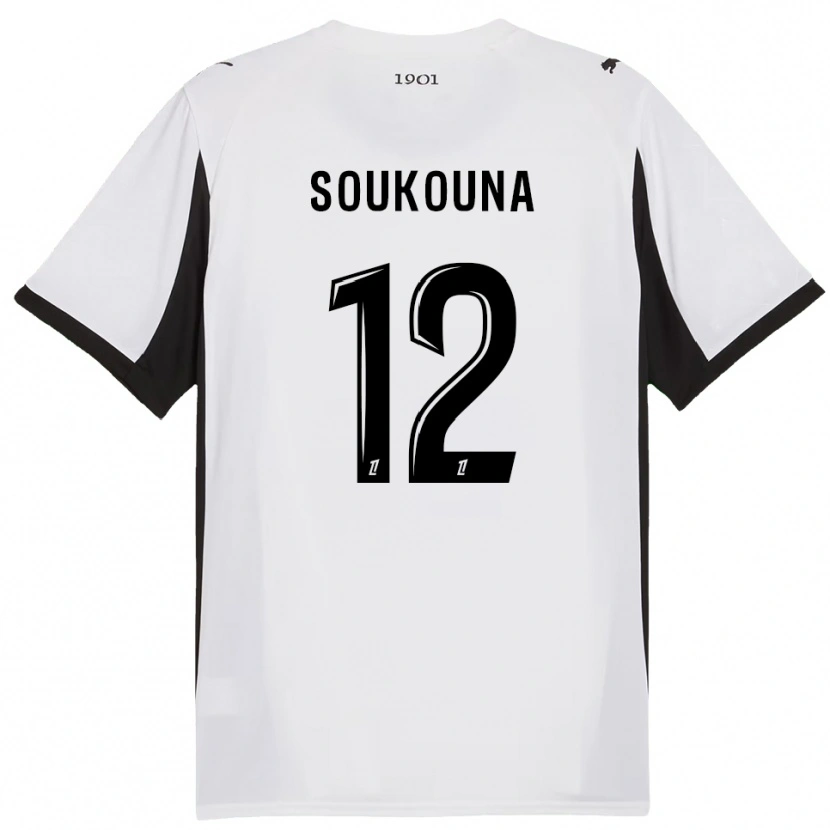 Danxen Kid Isiaka Soukouna #12 White Black Away Jersey 2025/26 T-Shirt