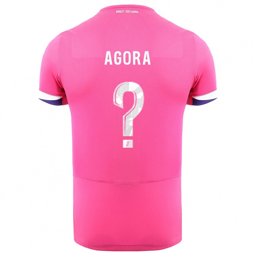 Danxen Kid Yannick Agora #0 Pink White Away Jersey 2025/26 T-Shirt