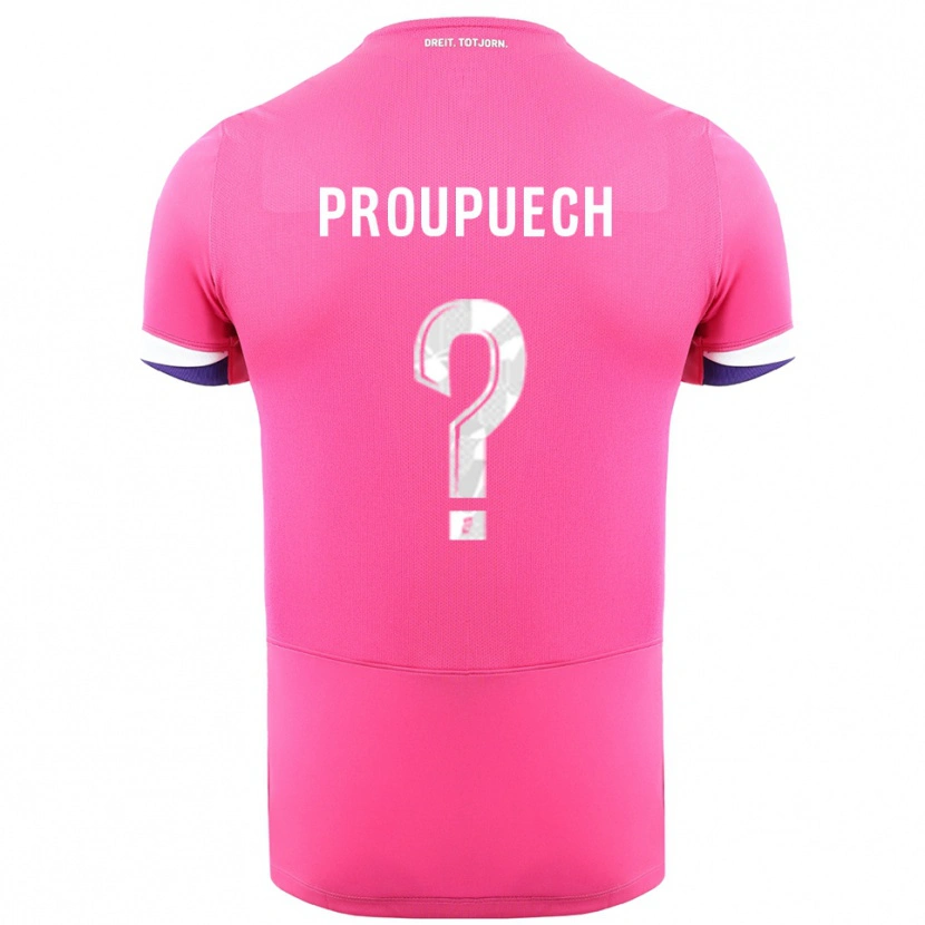 Danxen Kid Lucas Proupuech #0 Pink White Away Jersey 2025/26 T-Shirt