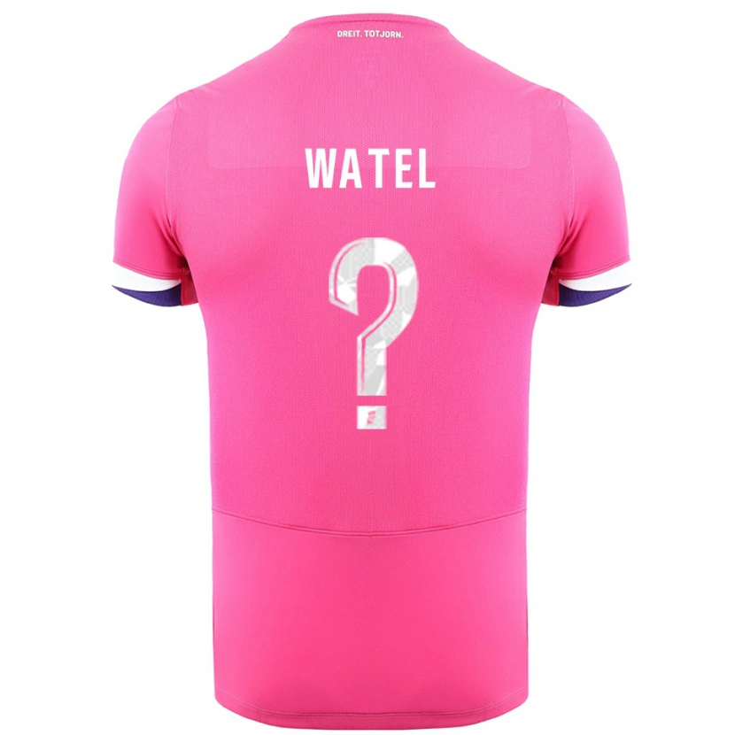 Danxen Kid Kylian Watel #0 Pink White Away Jersey 2025/26 T-Shirt