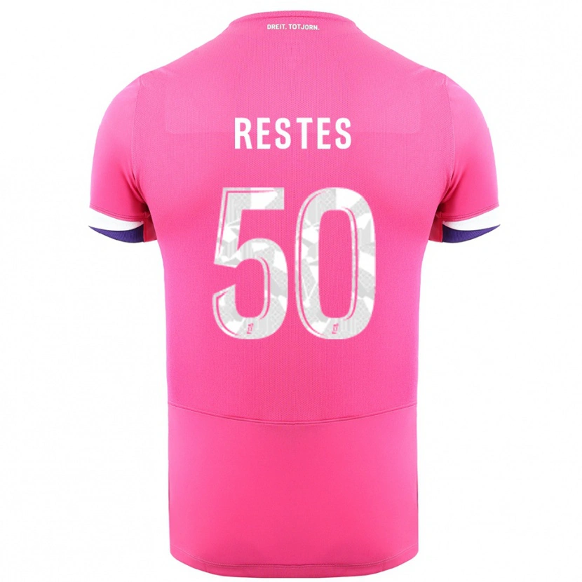 Danxen Kid Guillaume Restes #50 Pink White Away Jersey 2025/26 T-Shirt