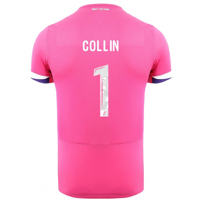Danxen Kid Théo Collin #1 Pink White Away Jersey 2025/26 T-Shirt