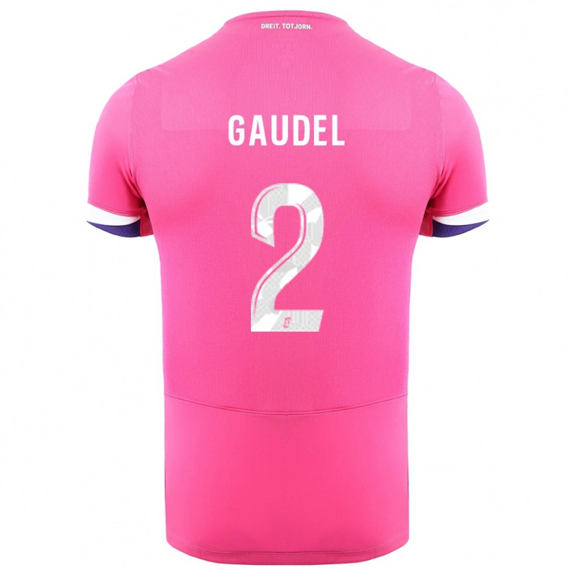 Danxen Kid Raphaël Gaudel #2 Pink White Away Jersey 2025/26 T-Shirt