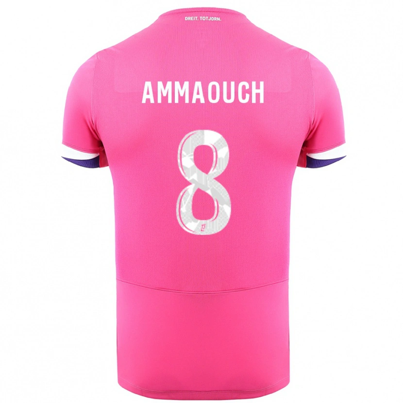 Danxen Kid Aymen Amaaouch #8 Pink White Away Jersey 2025/26 T-Shirt