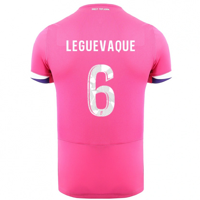 Danxen Kid Laurie Leguevaque #6 Pink White Away Jersey 2025/26 T-Shirt