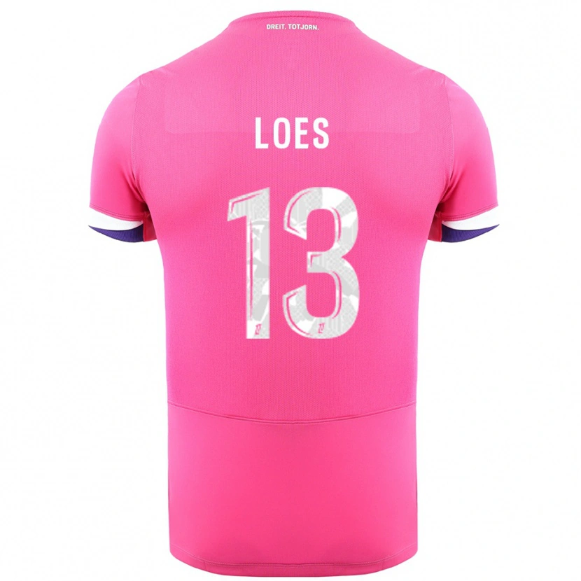 Danxen Kid Wayan Loes #13 Pink White Away Jersey 2025/26 T-Shirt
