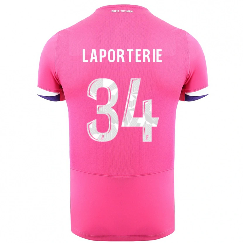 Danxen Kid Ambre Laporterie #34 Pink White Away Jersey 2025/26 T-Shirt