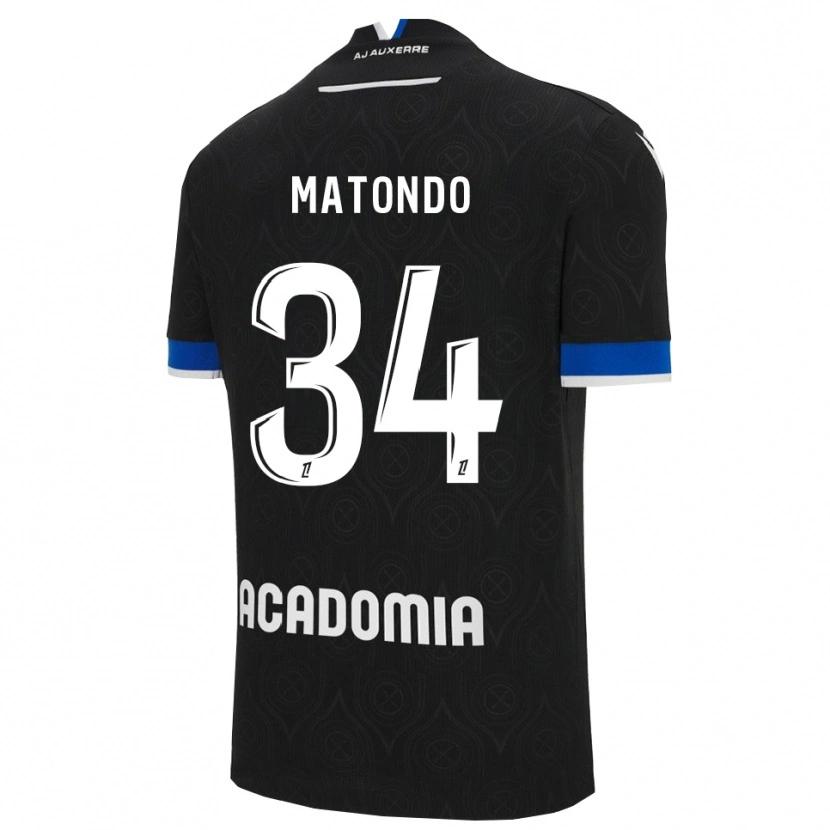 Danxen Kid Rudy Matondo #34 Black White Away Jersey 2025/26 T-Shirt
