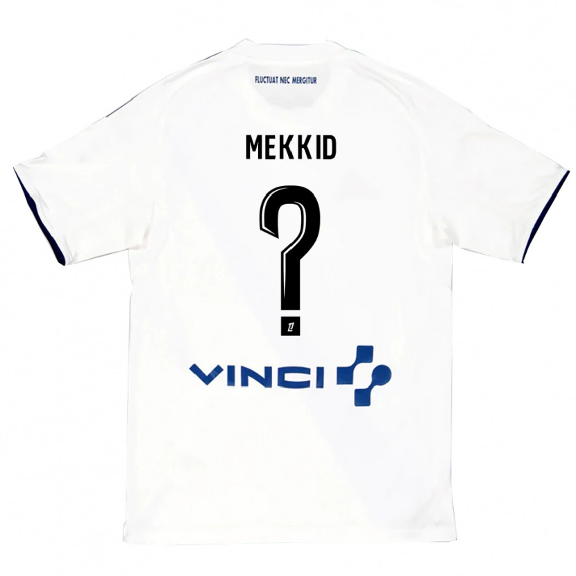 Danxen Kid Ayoub Mekkid #0 White Blue Away Jersey 2025/26 T-Shirt