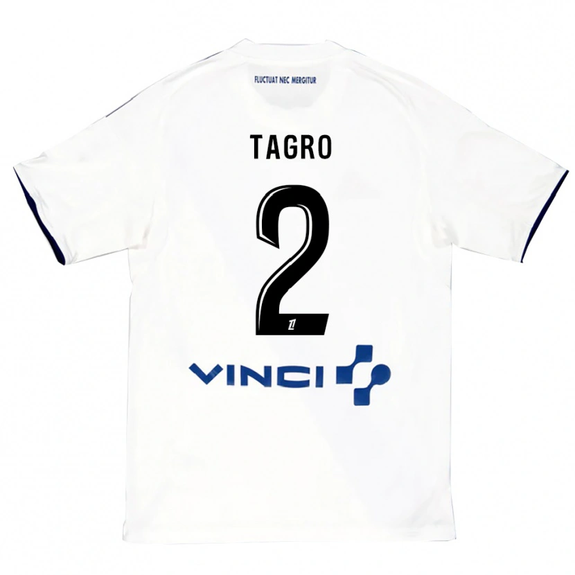 Danxen Kid Lucas Tagro #2 White Blue Away Jersey 2025/26 T-Shirt
