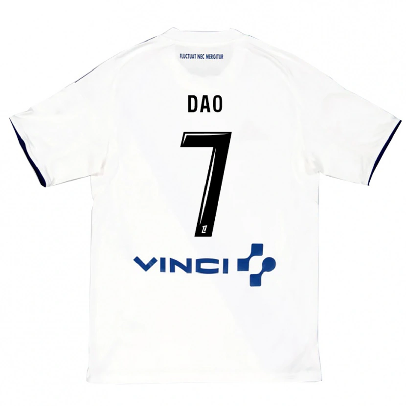 Danxen Kid Mohamed Dao #7 White Blue Away Jersey 2025/26 T-Shirt