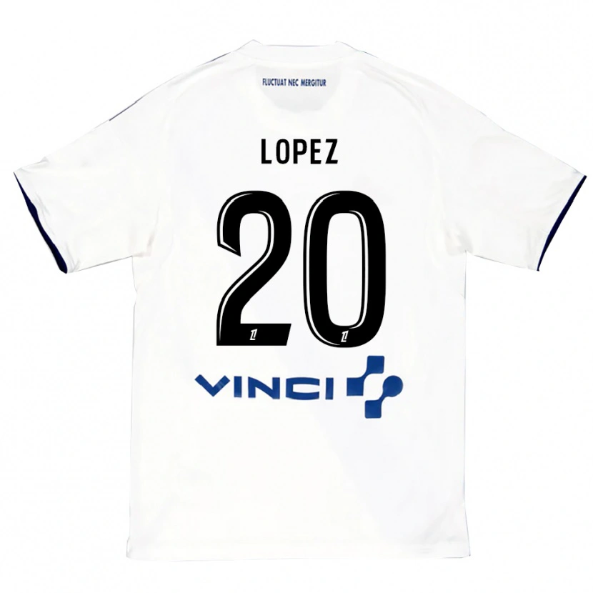 Danxen Kid Julien Lopez #20 White Blue Away Jersey 2025/26 T-Shirt