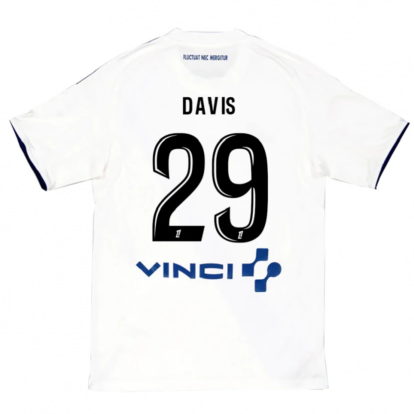 Danxen Kid Deja Davis #29 White Blue Away Jersey 2025/26 T-Shirt