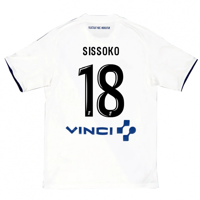 Danxen Kid Omar Sissoko #18 White Blue Away Jersey 2025/26 T-Shirt
