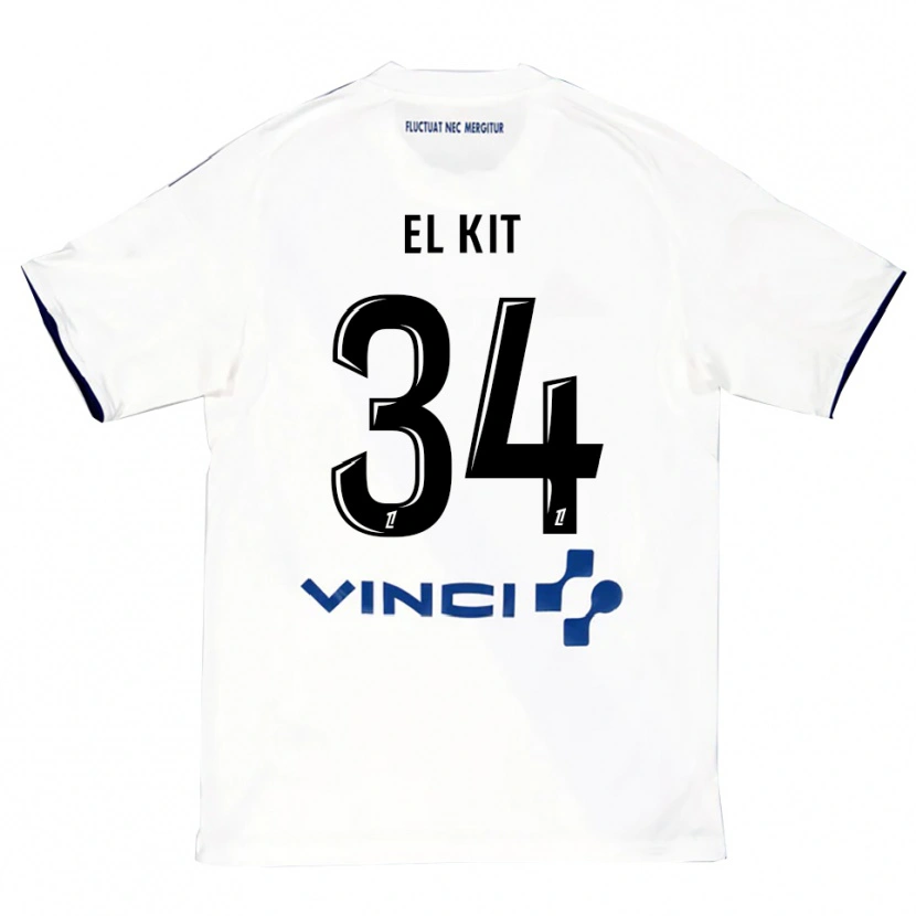 Danxen Kid Kamil El Kit #34 White Blue Away Jersey 2025/26 T-Shirt