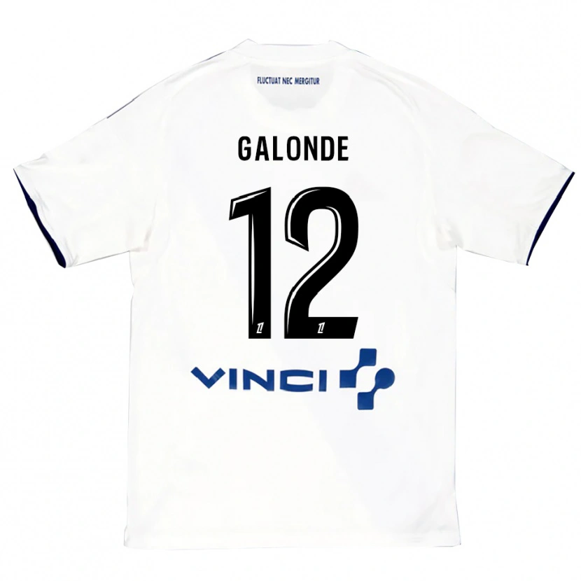 Danxen Kid Mathis Galonde #12 White Blue Away Jersey 2025/26 T-Shirt